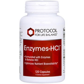 Protocol For Life Balance Enzymes-HCl Digestive Enzyme Supplement 120 Capsules - VitaBuy