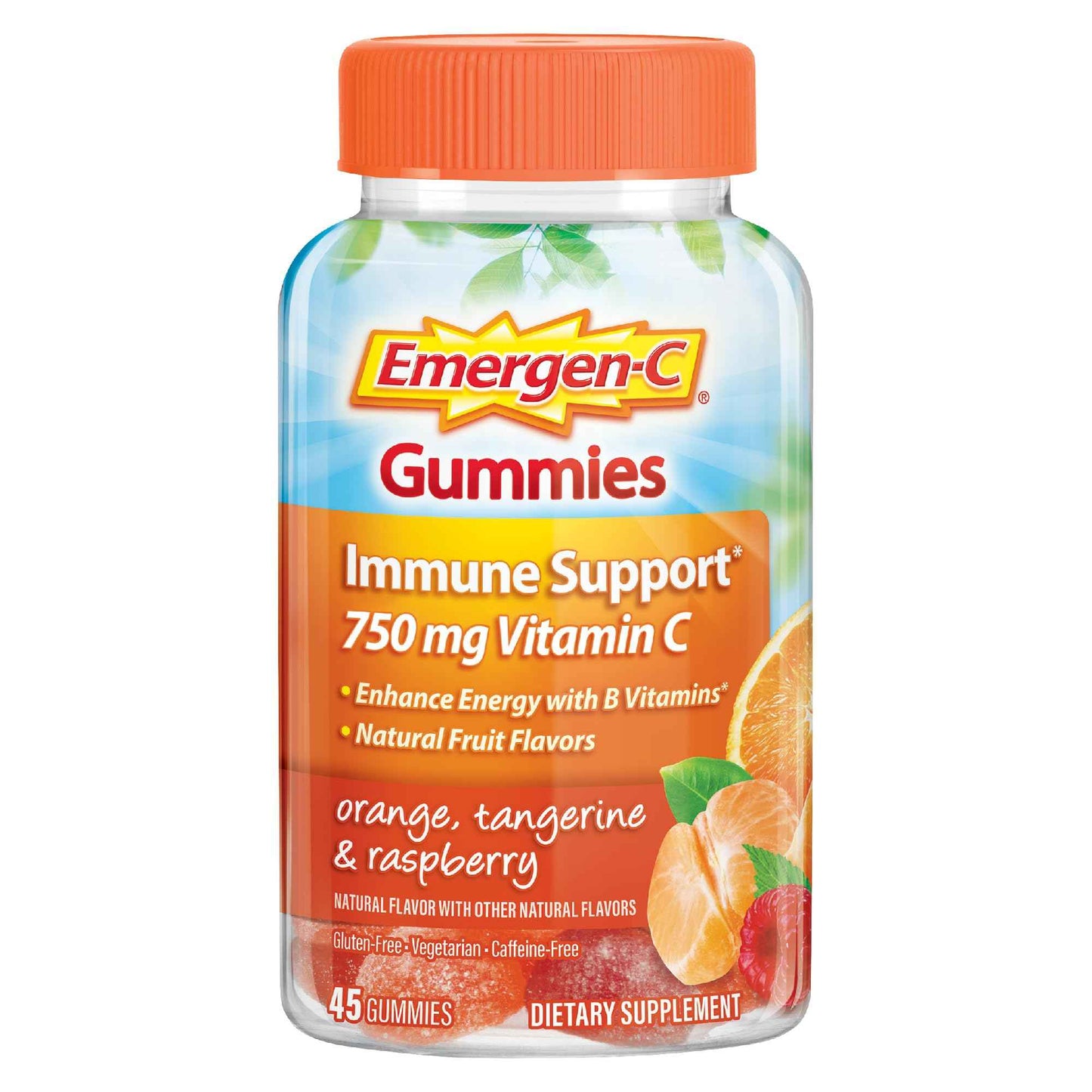 Emergen-C 750mg Vitamin C Gummies for Adults, Immunity Gummies with B - 45 Ct