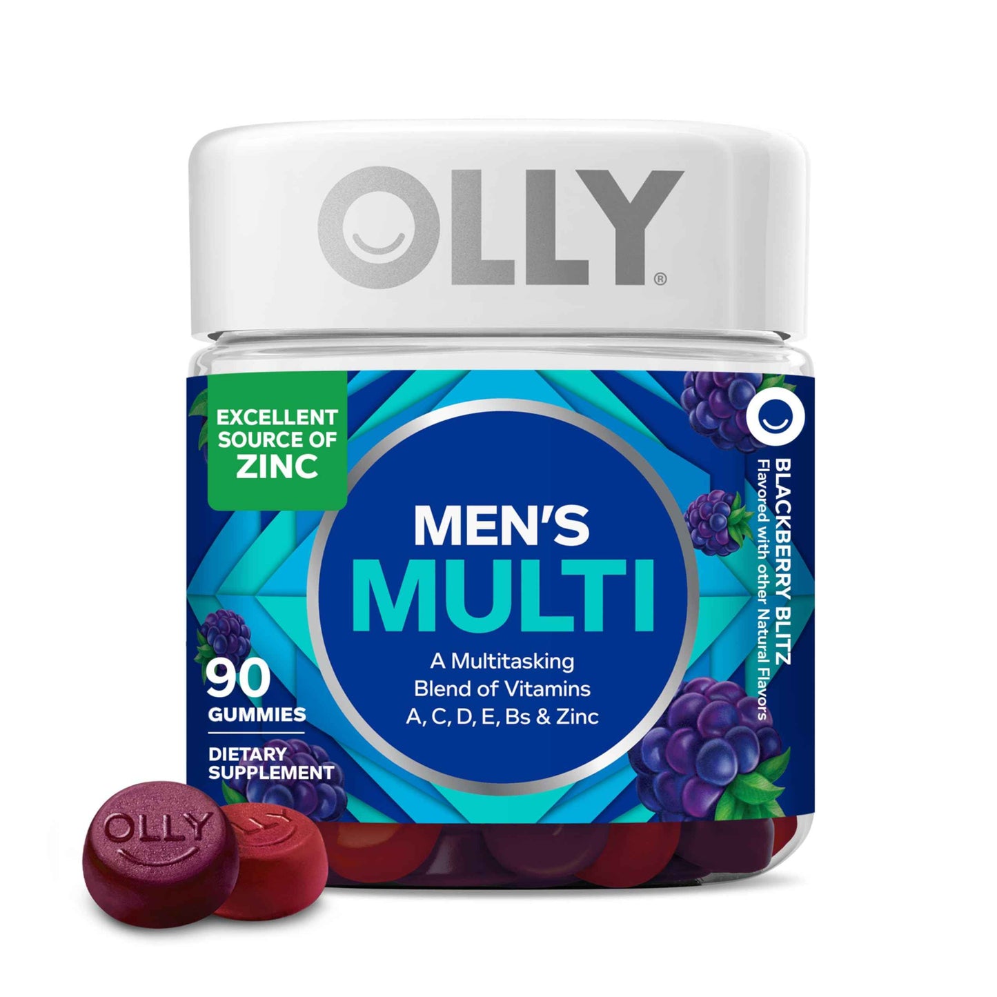 OLLY Men's Multivitamin Gummy, Vitamins A, C - 90 Ct