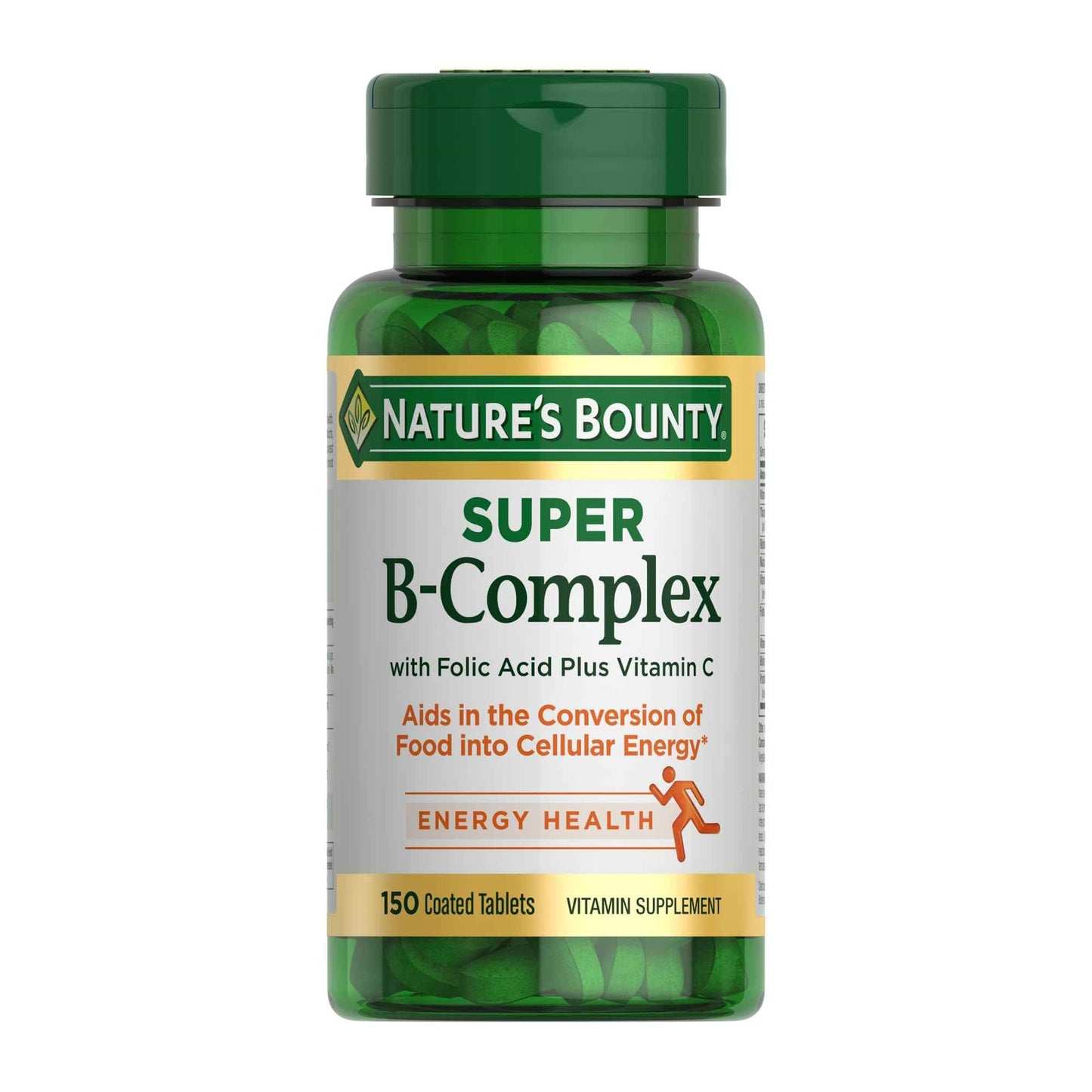 Nature's Bounty Super B Complex Vitamins with Vitamin C & Folic Acid - 150 Tablets