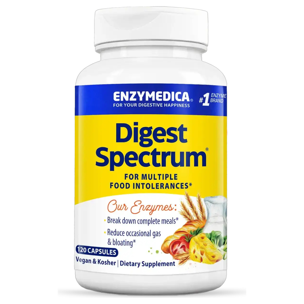 Enzymedica Digest Spectrum Digestive Enzyme Supplement Capsules