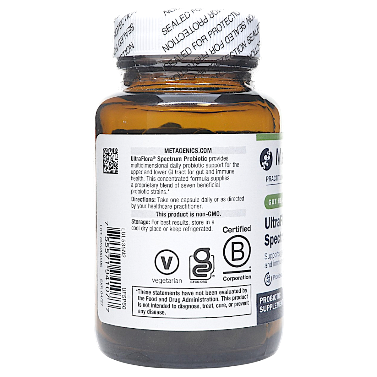Metagenics UltraFlora Spectrum Probiotic Intestinal Microbiome Support