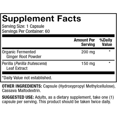 Dr. Mercola Fermented Ginger Digestive Support Supplement 60 Capsules - VitaBuy