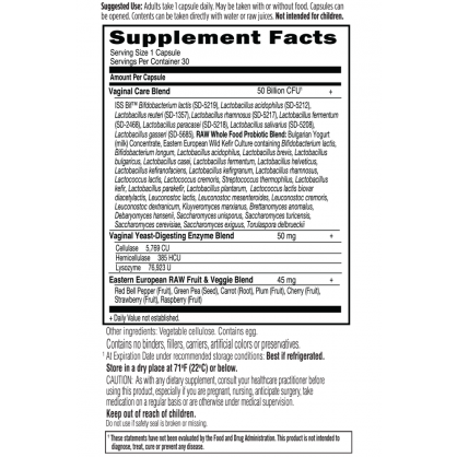 Garden Of Life RAW Probiotics Vaginal Care 30 Vcaps - VitaBuy
