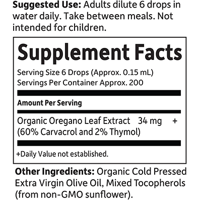 Garden of Life Organic Oil of Oregano 1 fl oz