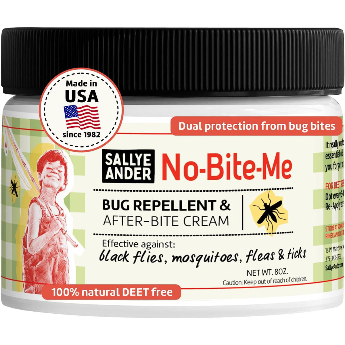 SALLYEANDER No-Bite-Me Bug & Insect Repellent Cream 2 oz