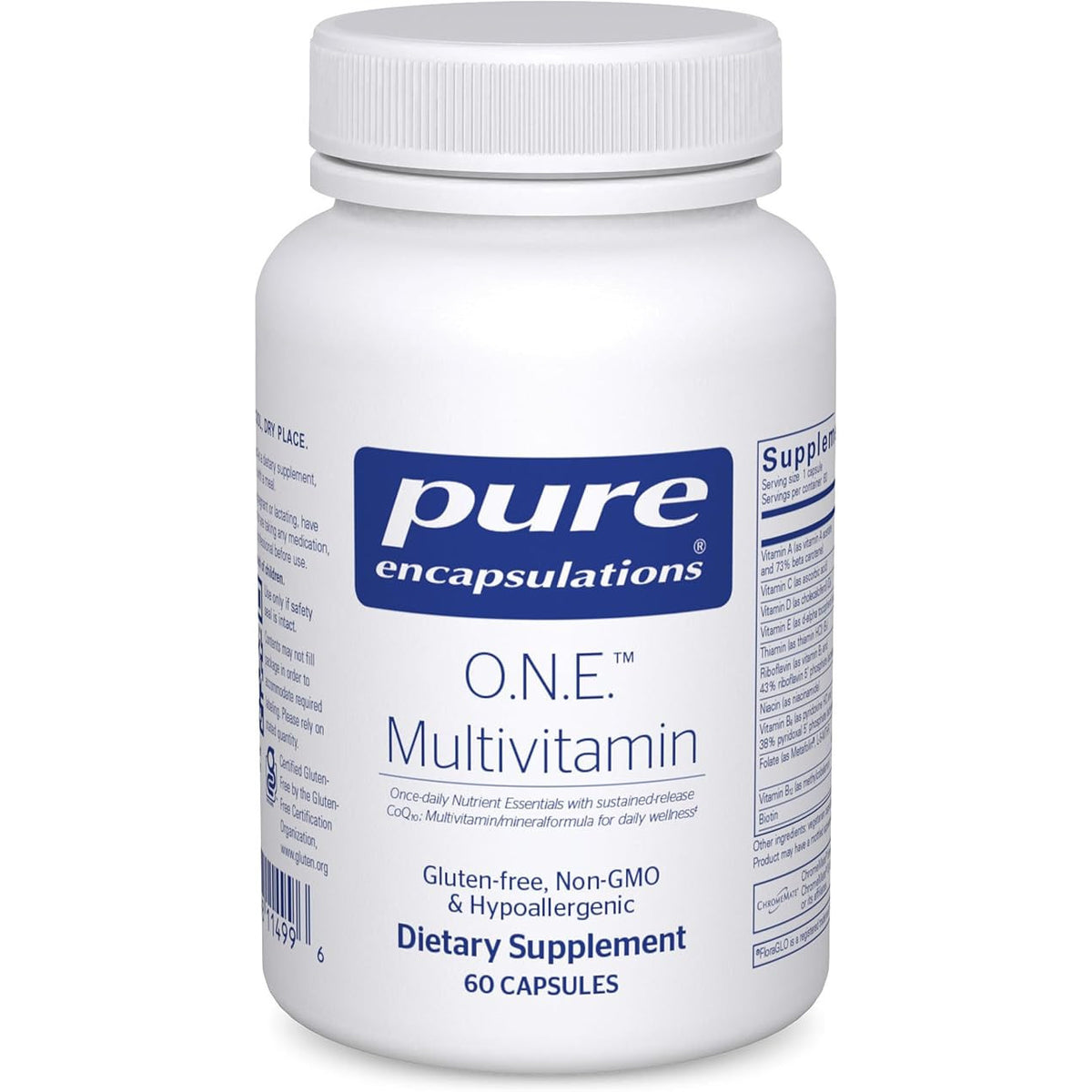 Pure Encapsulations O.N.E. Multivitamin Once Daily With Metafolin CoQ10 Lutein