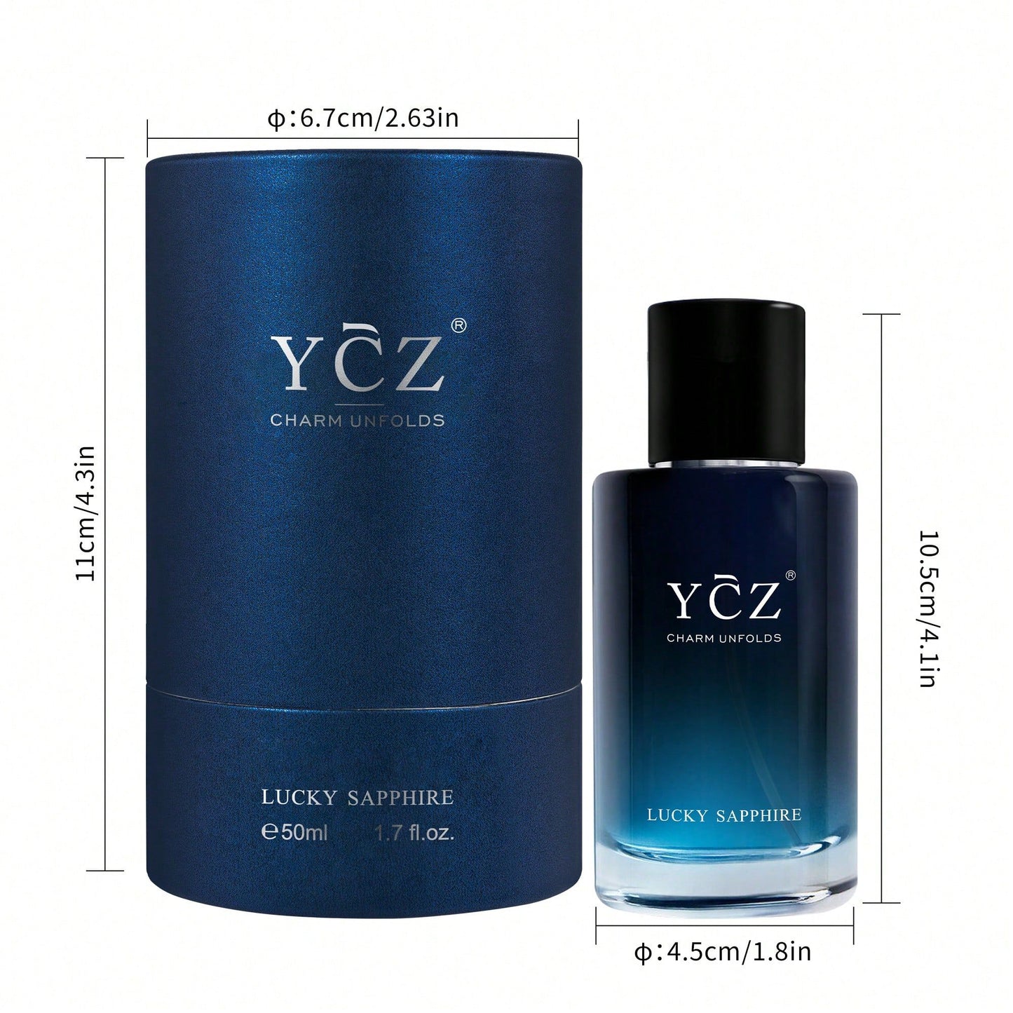 YCZ Midnight Marine Man Eau De Parfum 1.7oz Long Lasting EDP