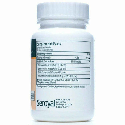 Seroyal Genestra HMF Probiotic Capsules Gluten-Free 60 Count