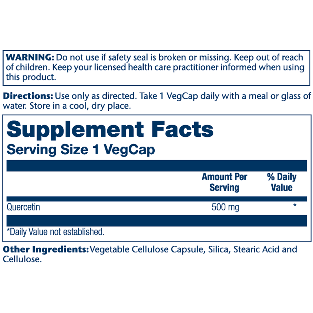 Solaray Quercetin 500 mg Dietary Supplement 90 Vegcaps - VitaBuy