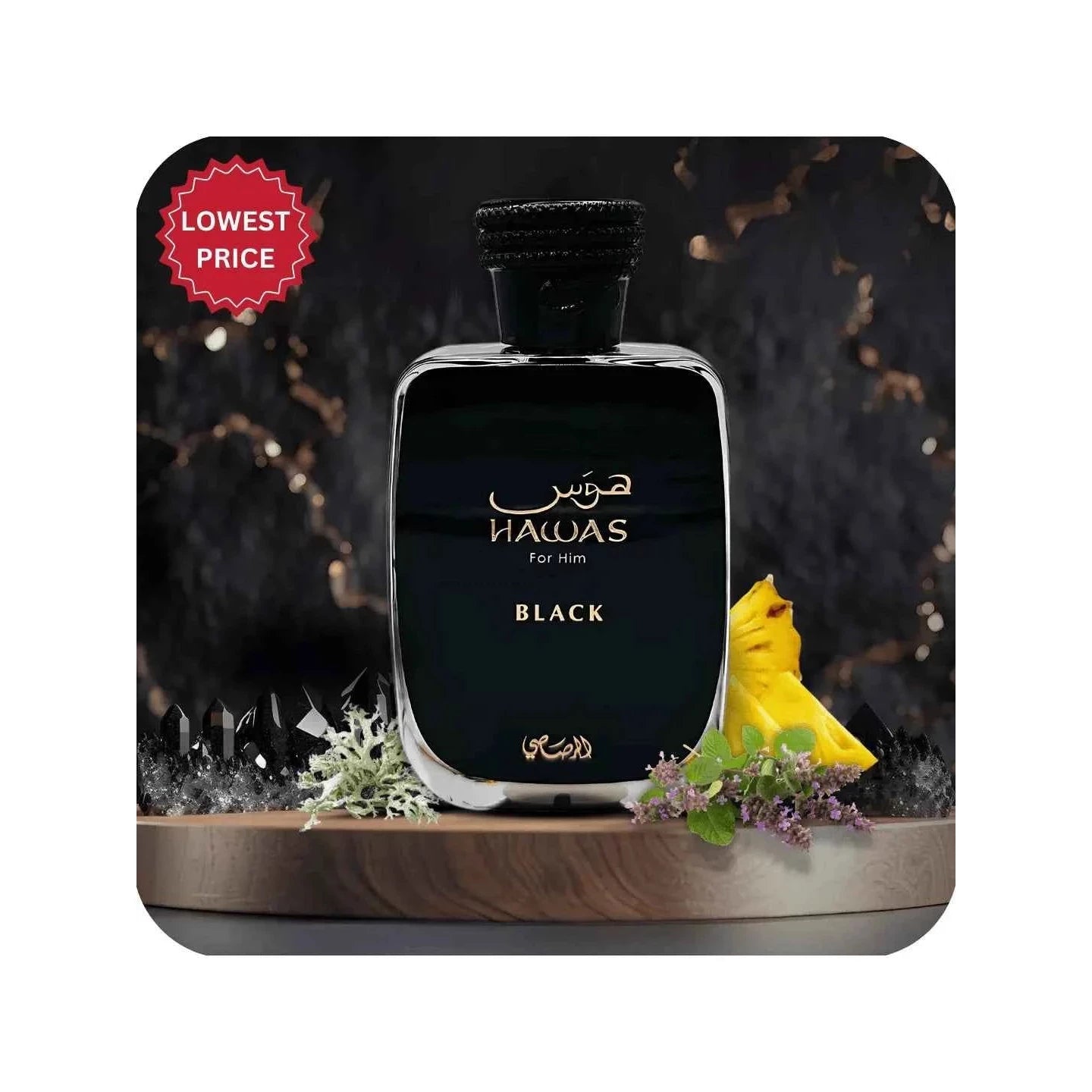 Rasasi Hawas Unisex Perfume Glass Bottle 100ml Black and Red Edition