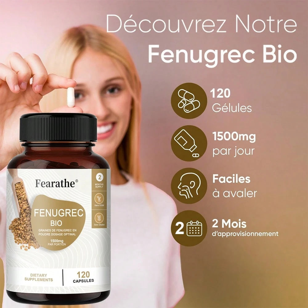 Fenugreek Capsules 1500mg for Women - 120 Count - VitaBuy