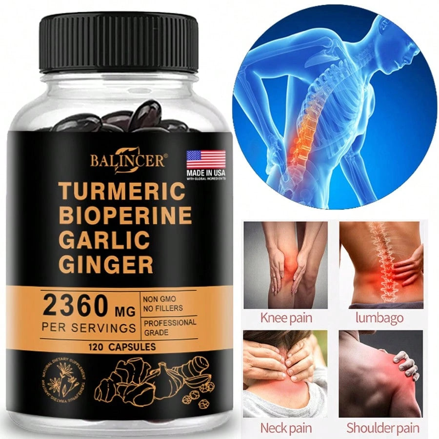 2600mg Turmeric Supplement with Bioperine - 120 Softgels - VitaBuy