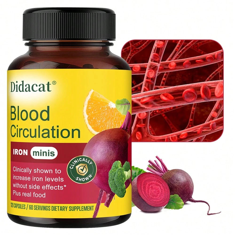 Beetroot 100mg, Broccoli & Vitamin C Supplement - 120 Capsules - VitaBuy