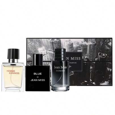 Men's Perfume Gift Box 3-Piece Set Of Cologne, Fragrant Sea, Foreign Fragrance, Wood Fragrance - VitaBuy
