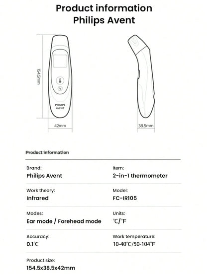 PHILIPS 2-In-1 Thermometer