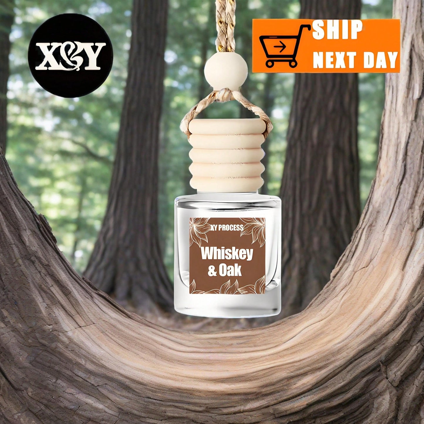 XY Process Car Air Freshener Hanging Diffuser Glass