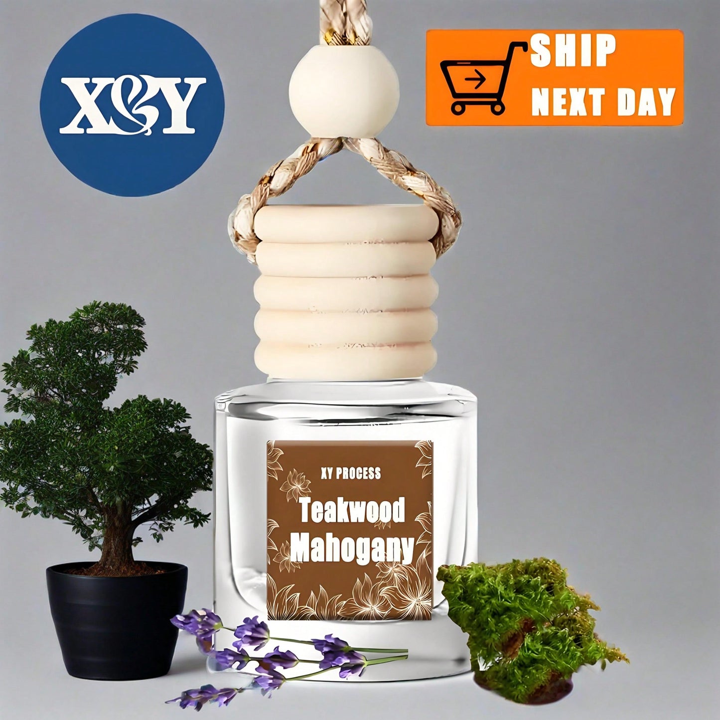 XY Process Car Air Freshener Hanging Diffuser Glass
