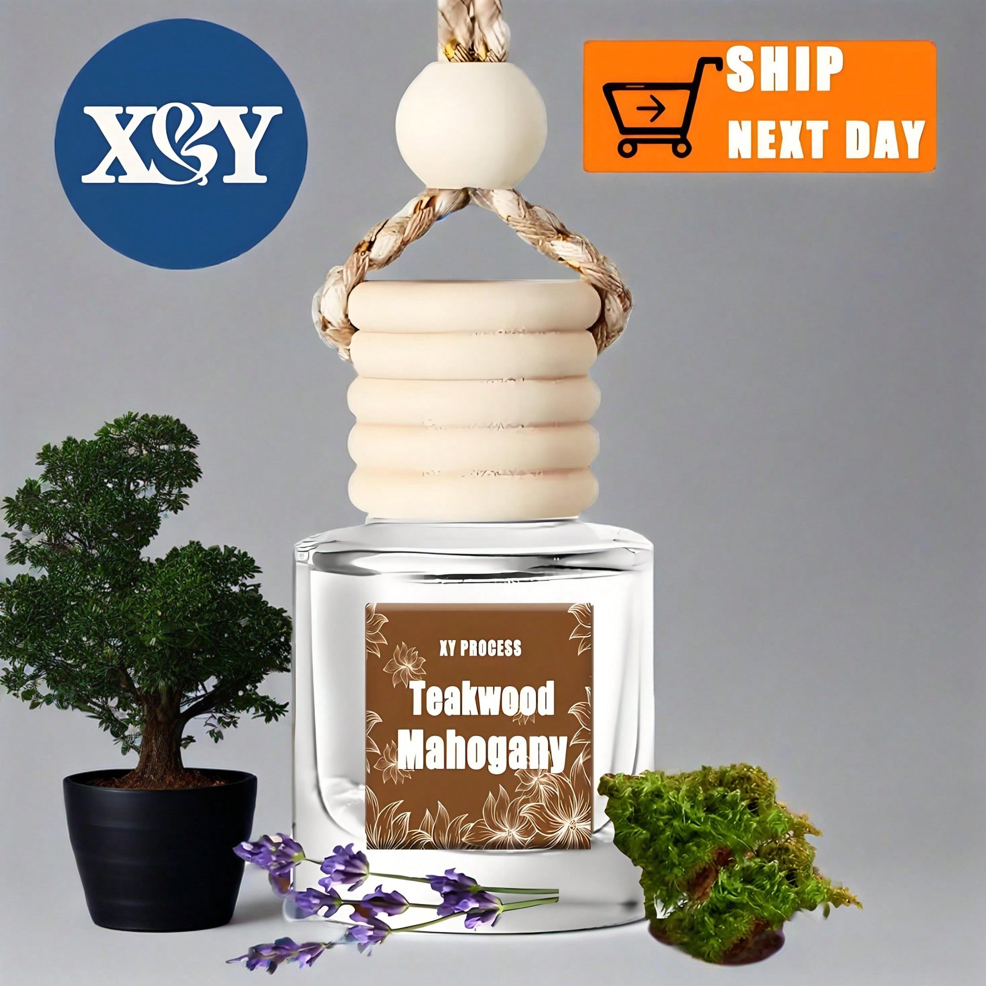 XY Process Car Air Freshener Hanging Diffuser Glass