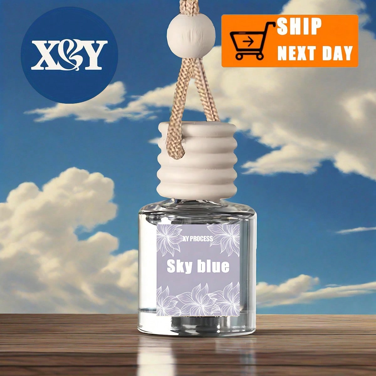 XY Process Car Air Freshener Hanging Diffuser Glass