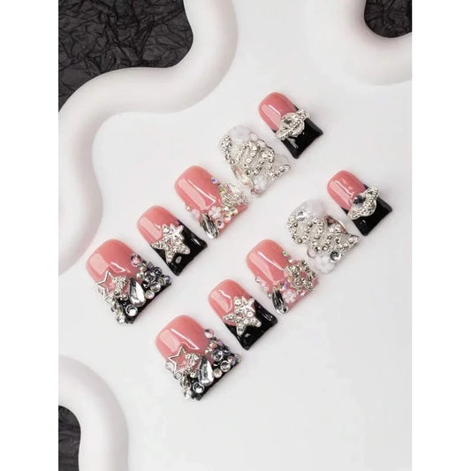 10Pcs Handmade Y2K-Style Duck Mouth Nail Tips - VitaBuy