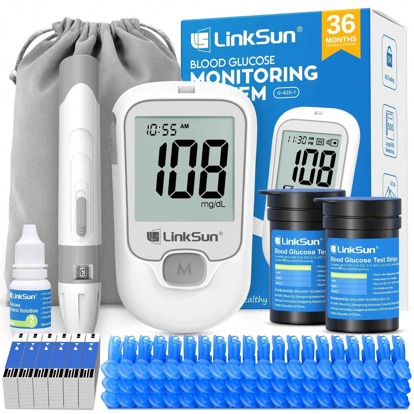 LinkSun G-425-1 Blood Glucose Monitor Kit