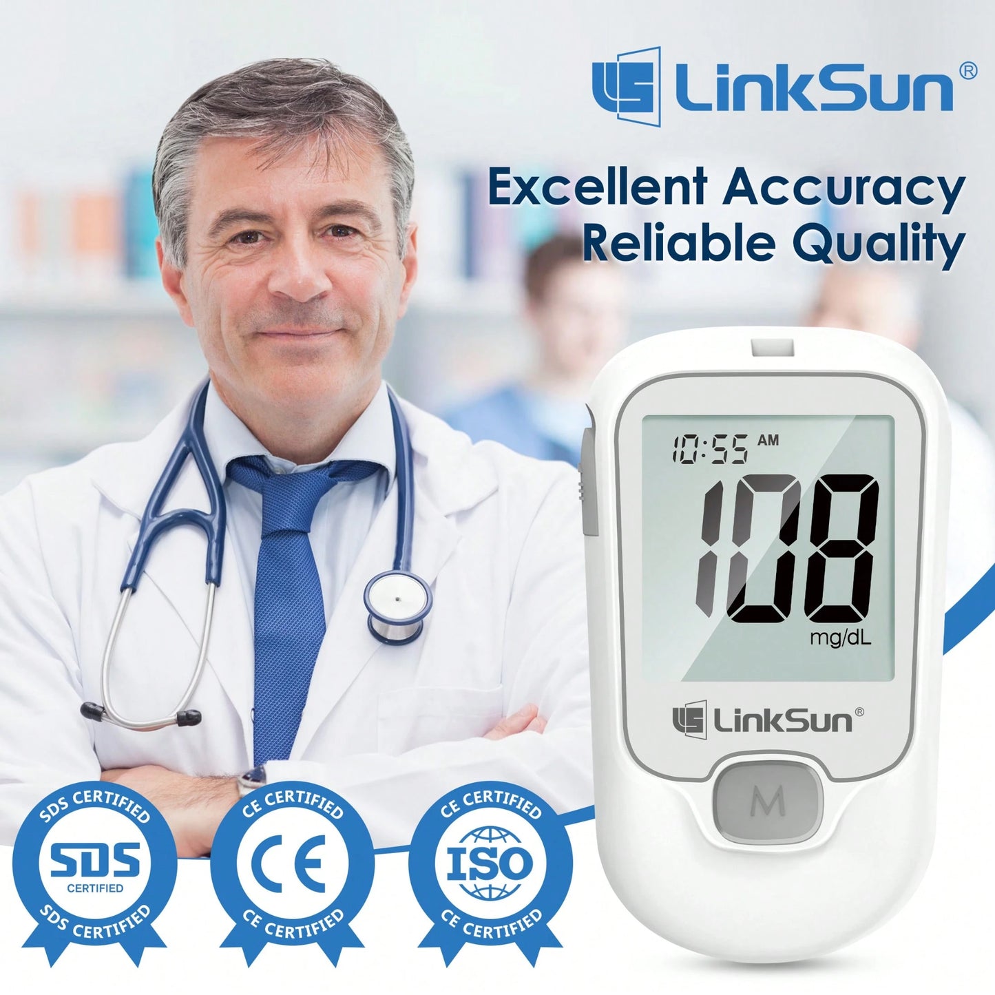 LinkSun G-425-1 Blood Glucose Monitor Kit