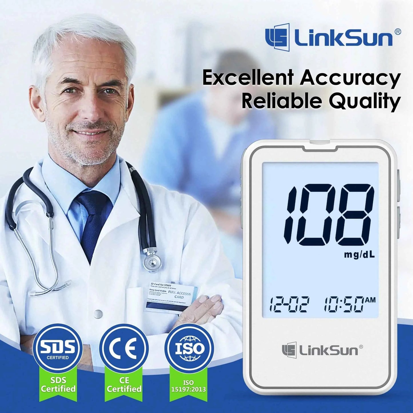 LinkSun G-425-2 Blood Glucose Monitor Kit