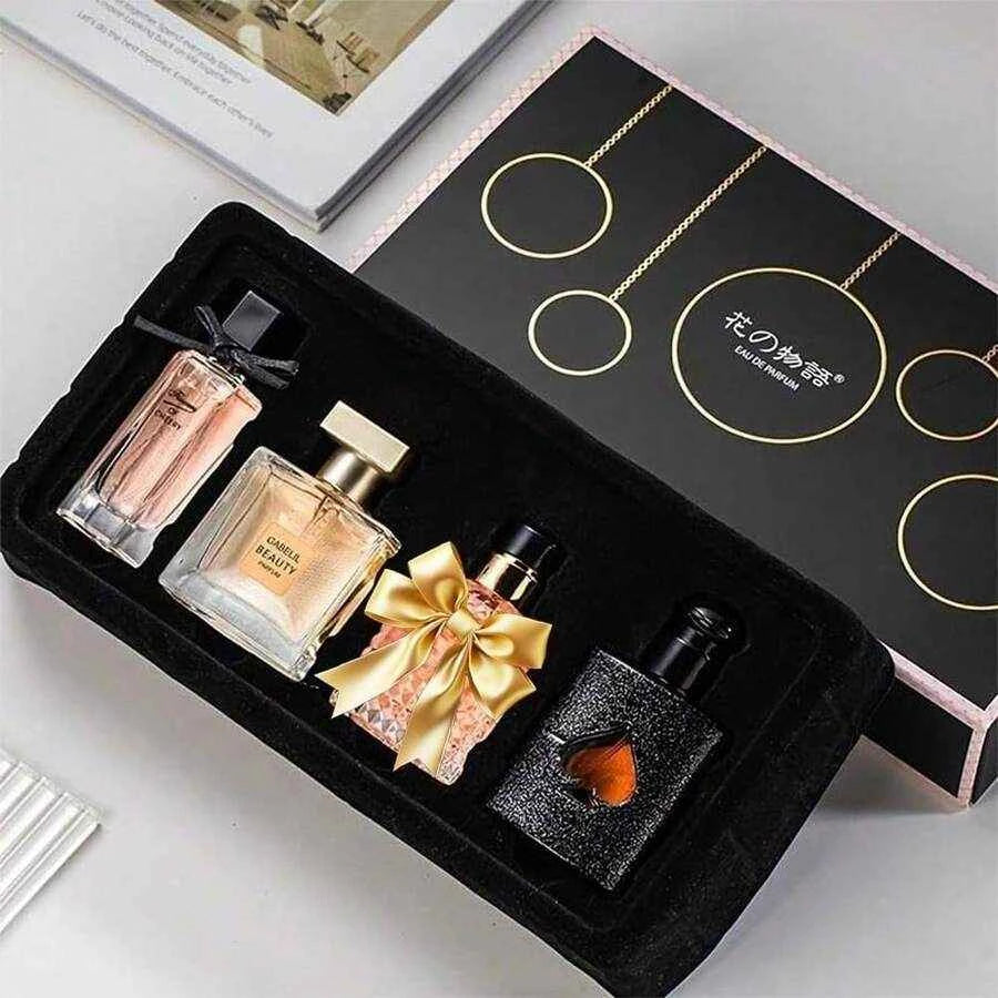 Story of Love Ladies' Perfume Set 4 Floral and Fruity Fragrances 0.85 fl Oz