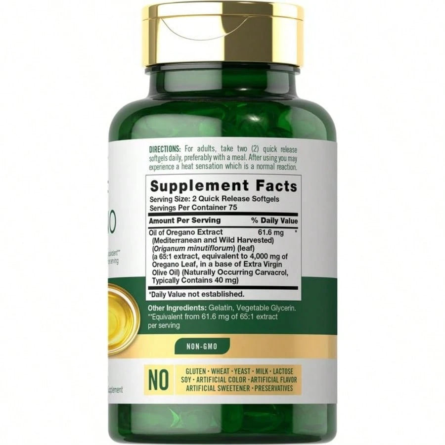 Carlyle Oregano Oil 4000mg - 150 Softgels Non-GMO - VitaBuy