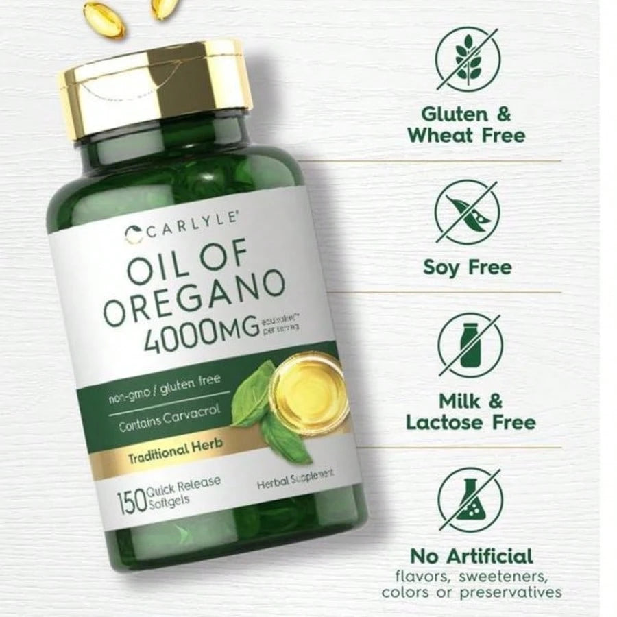 Carlyle Oregano Oil 4000mg - 150 Softgels Non-GMO - VitaBuy