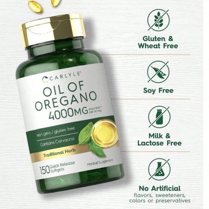 Carlyle Oregano Oil 4000mg - 150 Softgels Non-GMO - VitaBuy