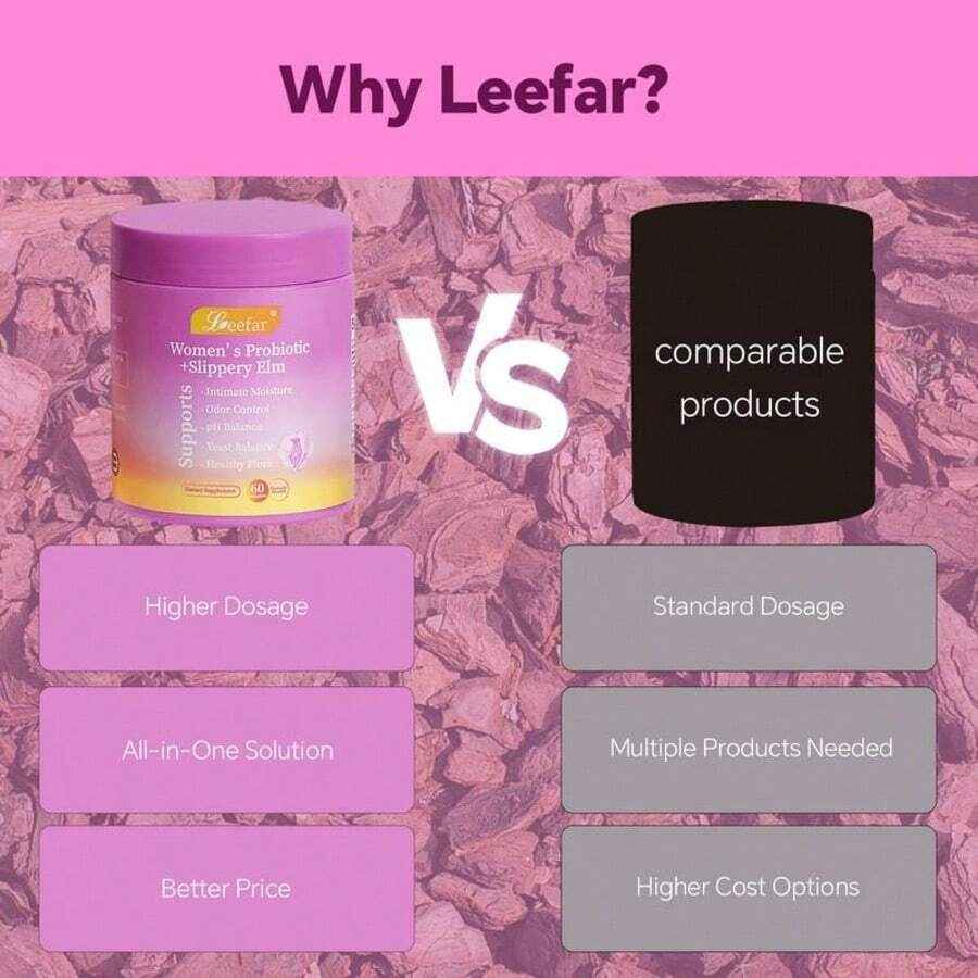 LEEFAR Probiotic Gummies with Slippery Elm 60 Count Pineapple