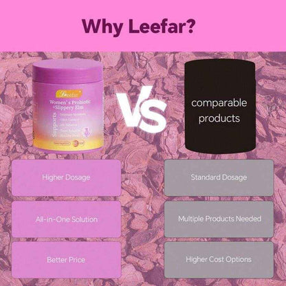 LEEFAR Probiotic Gummies with Slippery Elm 60 Count Pineapple