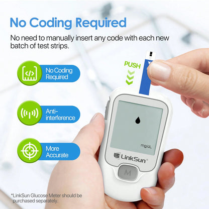 Linksun Diabetic Blood Test Strips - 100 Count