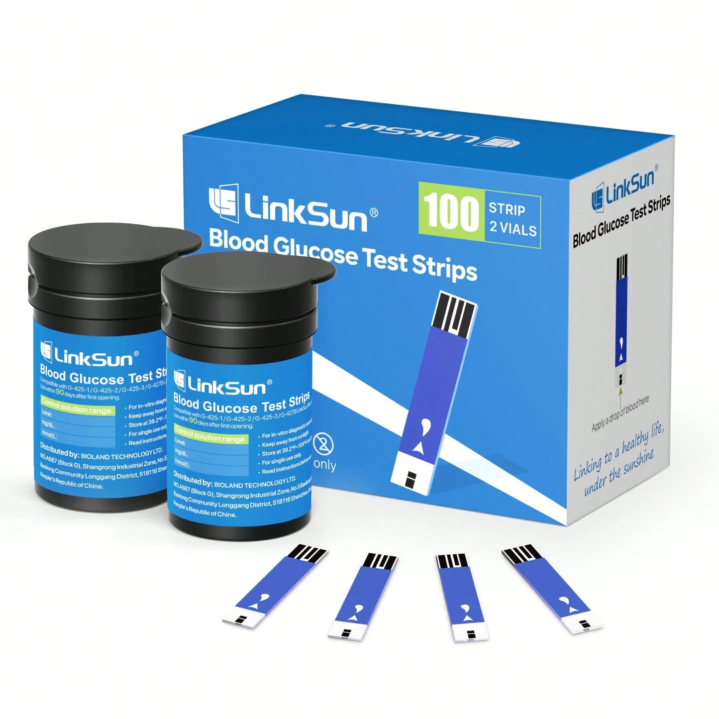 Linksun Diabetic Blood Test Strips - 100 Count