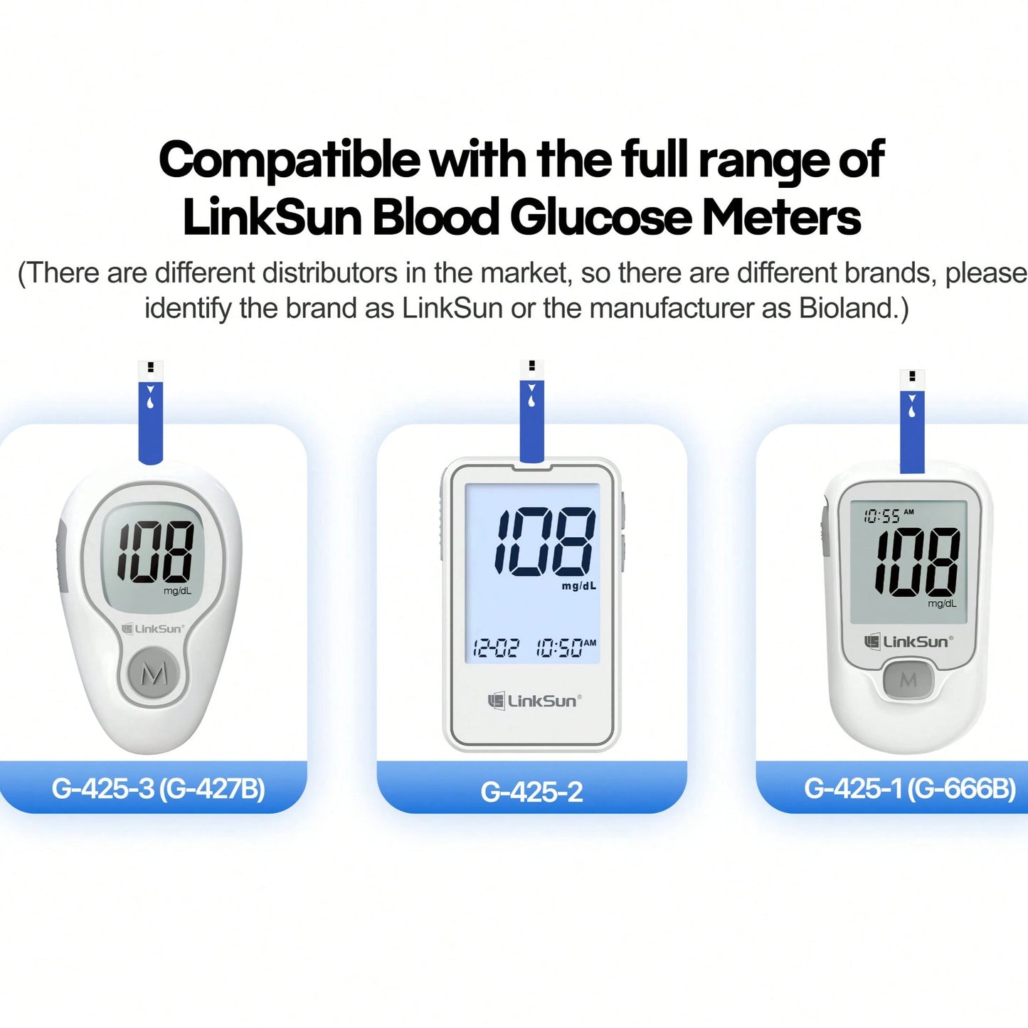 Linksun Diabetic Blood Test Strips - 100 Count
