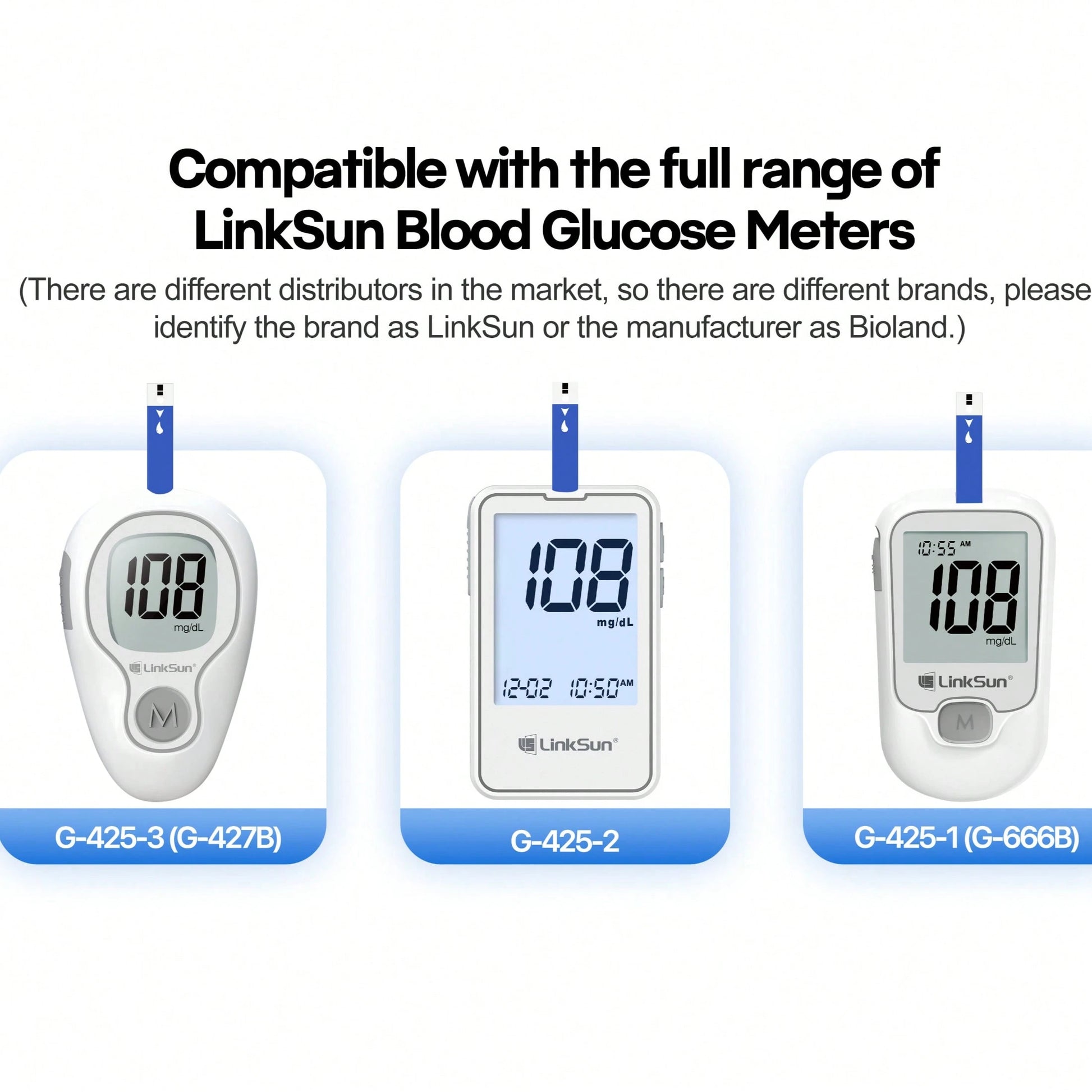 Linksun Diabetic Blood Test Strips - 100 Count