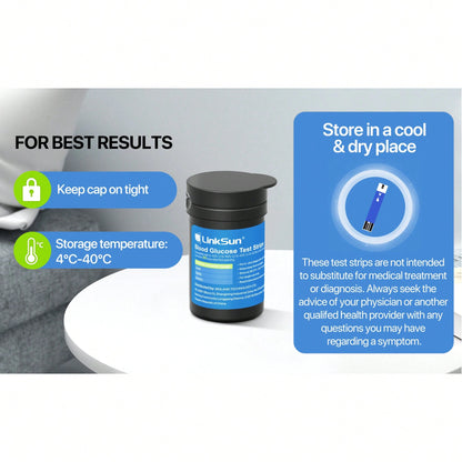 Linksun Diabetic Blood Test Strips - 100 Count