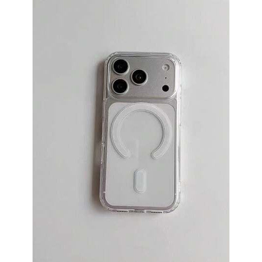 Clear Transparent Magnetic Charging Phone Case for iPhone