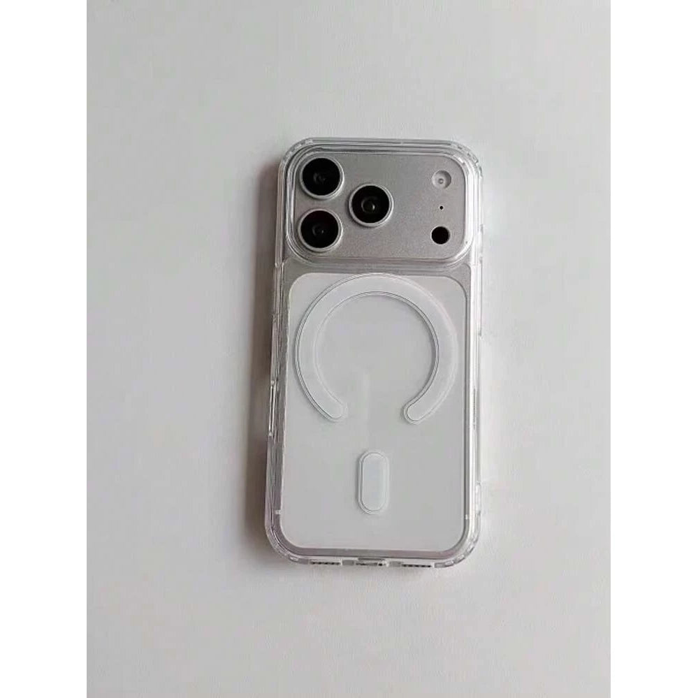 Clear Transparent Magnetic Charging Phone Case for iPhone