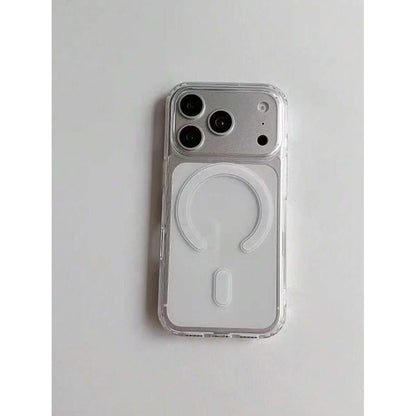 Clear Transparent Magnetic Charging Phone Case for iPhone