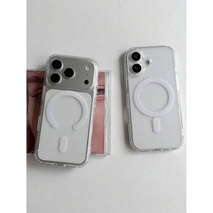 Clear Transparent Magnetic Charging Phone Case for iPhone