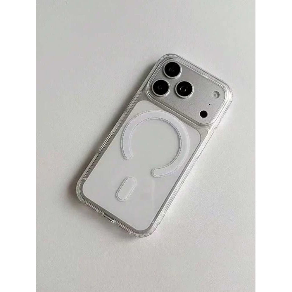 Clear Transparent Magnetic Charging Phone Case for iPhone
