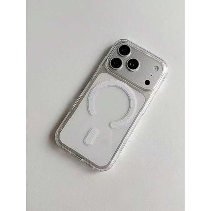 Clear Transparent Magnetic Charging Phone Case for iPhone