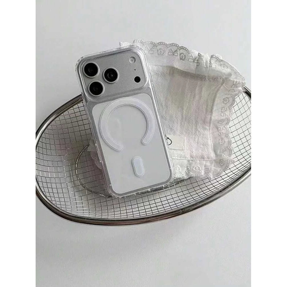 Clear Transparent Magnetic Charging Phone Case for iPhone