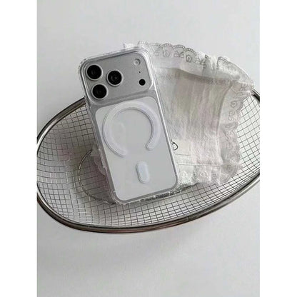 Clear Transparent Magnetic Charging Phone Case for iPhone