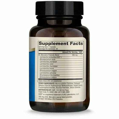 Dr. Mercola Complete Probiotics Supplement 100 Billion CFU 30 Capsules