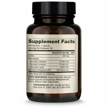 Dr. Mercola Gallbladder Enzymes Digestive Supplement Ox Bile 30 Capsules - VitaBuy