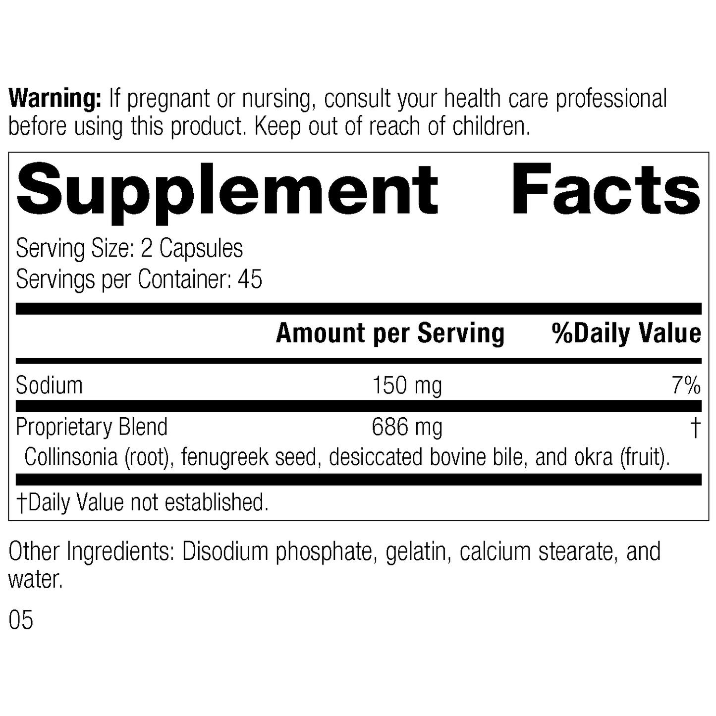 Standard Process Fen-Cho Digestive Health Supplement 90 Capsules